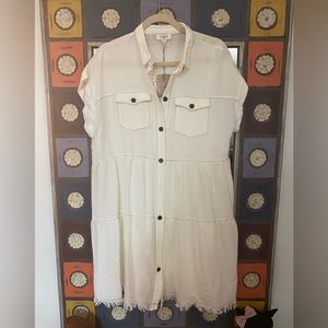 NEW! Umgee white dress, size large and small